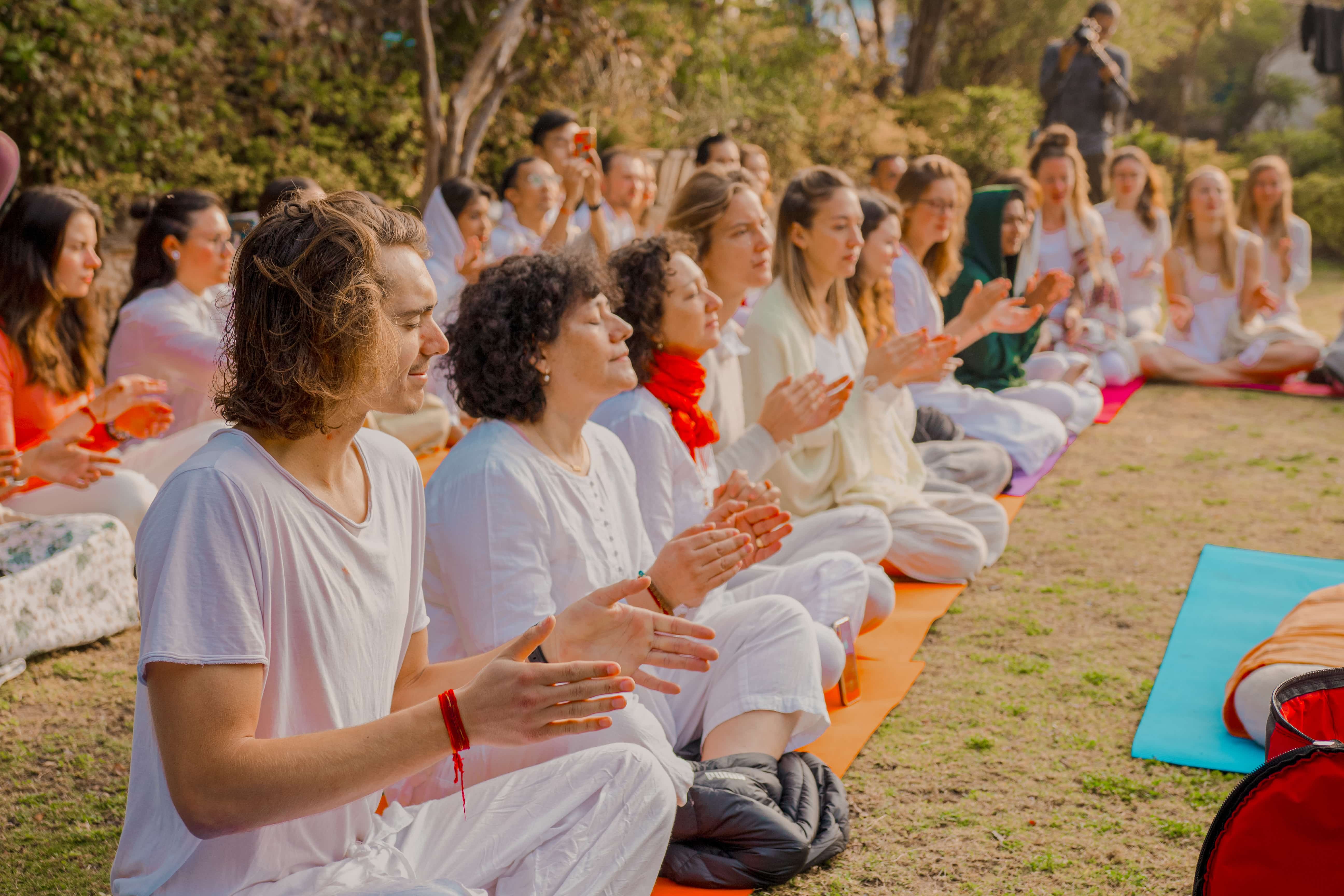 Students Participating in 200 Hour Yoga Teacher Training in Rishikesh, India